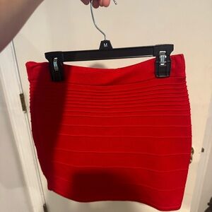 Red body con mini skirt